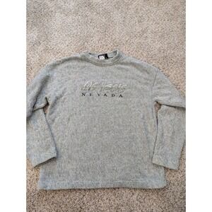 Exist Sports Line Las Vegas Nevada Embroidered Sweatshirt Sage Green Marl Size M